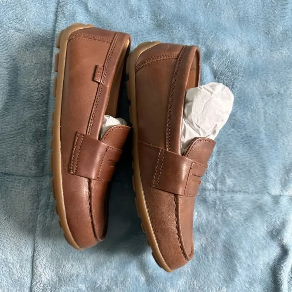 GEOX New Fast Boy Leather Loafers Shoes